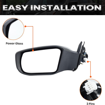 Left Driver Black Side Mirror for 2013-2018 Sedan