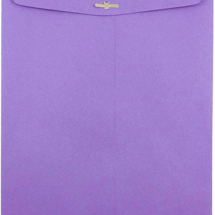 9 x 12 Violet Purple Recycled Clasp Envelopes, 25 Pack