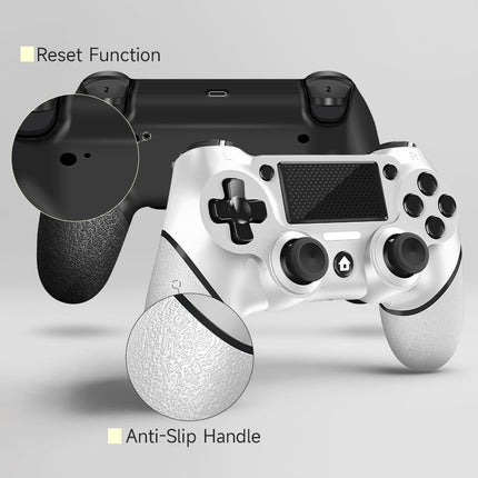 2-Pack Wireless Game Controllers with USB-C Cable, Black and White