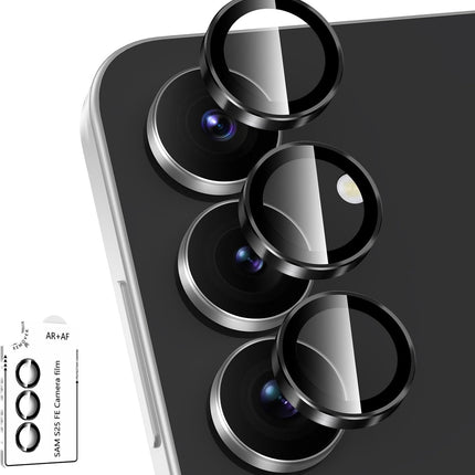 S25 FE Black Ring Tempered Glass Camera Lens Protector