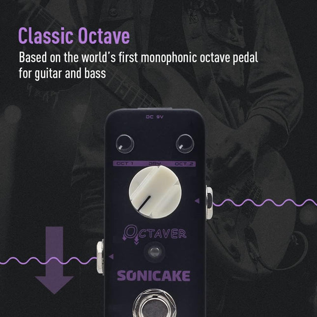 SourceToHome FuenteACasa SONICAKE Octave Guitar Pedal, Analog Classic Lower Octave Guitar Effects — Home & Lifestyle