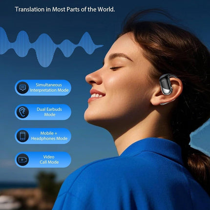 AI Translation Earbuds, 198+ Languages Real-Time Translator, 60H Playtime