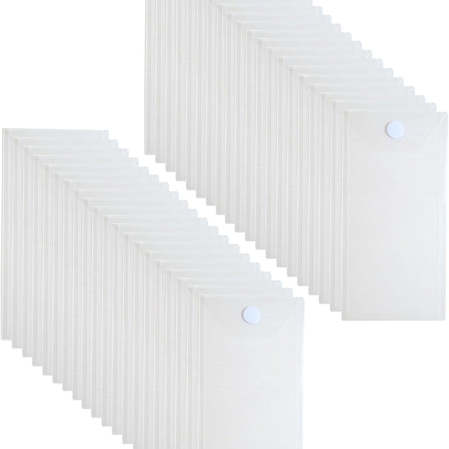 SourcetoHome #10 Clear Plastic Envelopes 5x10 - Money Storage 40-Pack - General - front view