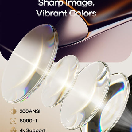 2026 Upgraded Mini Projector with WiFi and Bluetooth