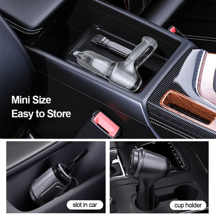 Car vacuum cleaner blower kit with all accessories laid out flat