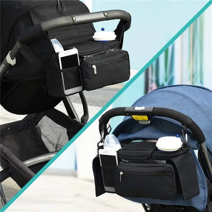 Baby stroller manager with non-slip strap full product view