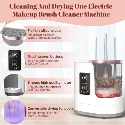 3 in 1 Electric Makeup Brush Cleaner full kit with spinner and bowl set