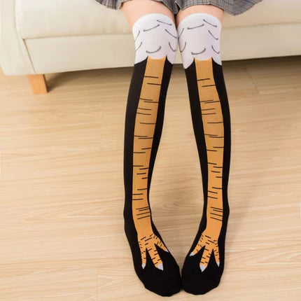 Chicken Feet Socks packaging and product overview - funny animal socks