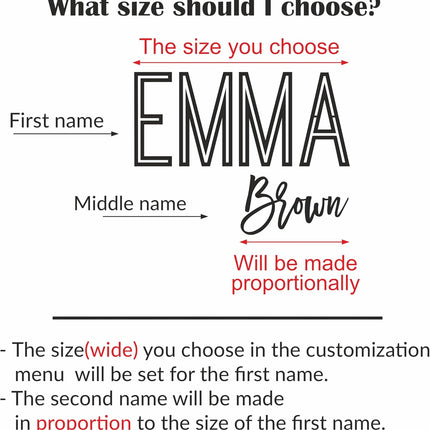 Personalized Wooden First and Middle Name Nursery Sign