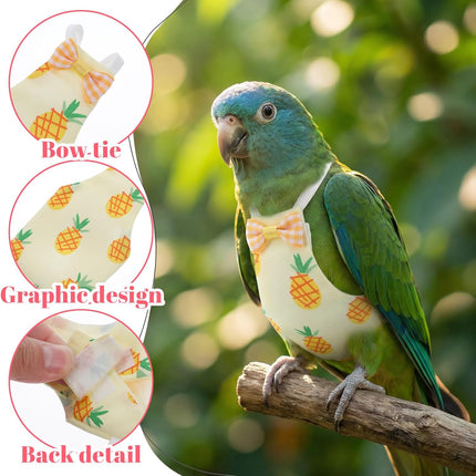 5-Pack Reusable Bird Diapers with Waterproof Inner Flight Suit