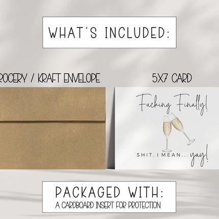 Funny Celebration Card with Champagne Glasses