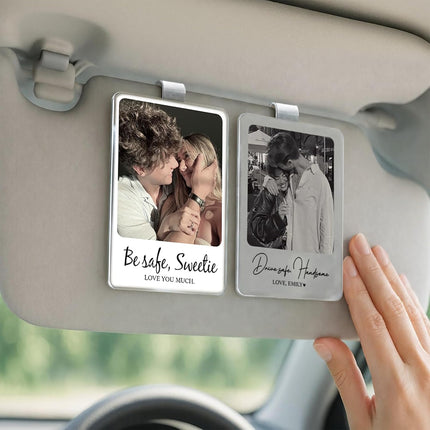 Personalized Car Visor Clip with Custom Photo and Message