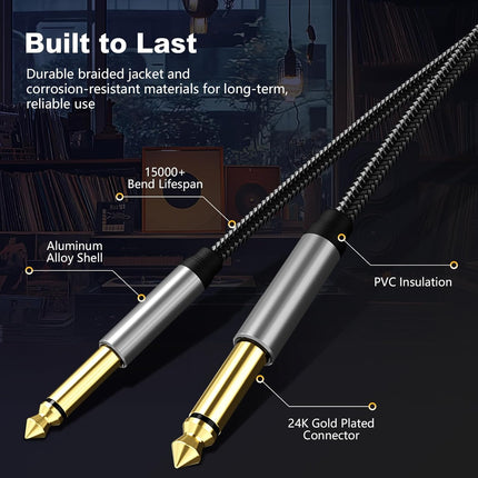 6.35 to 6.35 Nylon Braided Cables