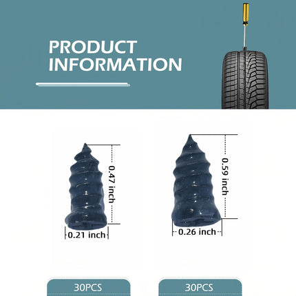 Tire Repair Rubber Nail Spiral Screw Puncture Repair Tool