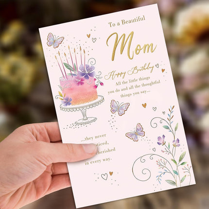 Happy Birthday Card for Mom from Daughter or Son