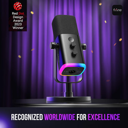 USB/XLR Dynamic Microphone for Podcast Recording, Gaming, Streaming, Singing and YouTube