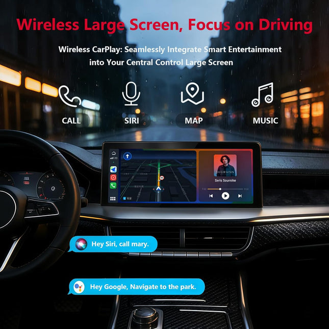 9.03" HD CarPlay Screen for Apple CarPlay & Android Auto