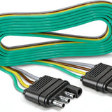 80 Inch 4 Way Flat Trailer Connector Harness Extension, 16AWG 4 Pin Plug Trailer Wire Extender