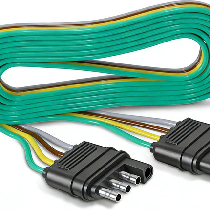 80 Inch 4 Way Flat Trailer Connector Harness Extension, 16AWG 4 Pin Plug Trailer Wire Extender