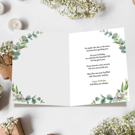 Religious Birthday Card with Bible Verse