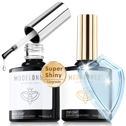 Gel Base and Top Coat Set, 15 ml