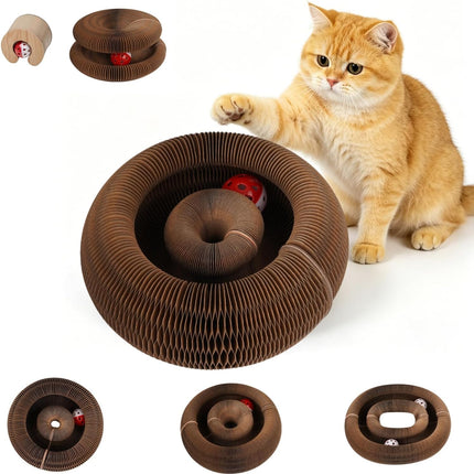 PawHaven RefugioPata Kitty Kurls Cat Toy Magic Organ Cat Scratching Board — Pet Supplies