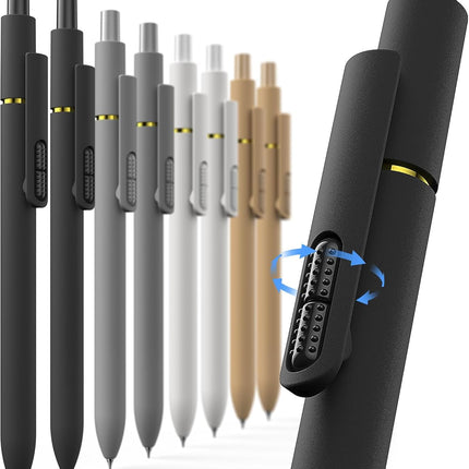 8-Piece 0.7mm Black Ink Gel Pen Set