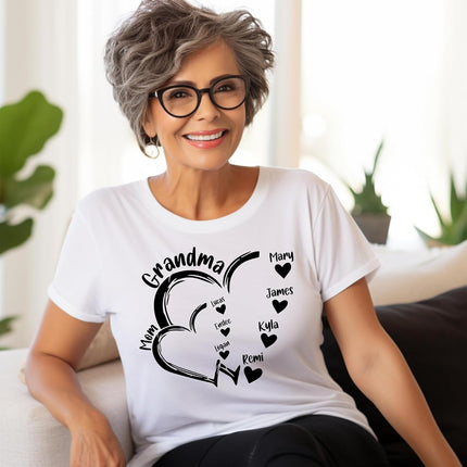 Custom Mimi Shirt with Grandkids Names