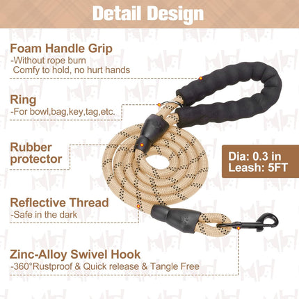 Beige Plaid Step-In Soft Mesh Dog Harness and Leash Set for Small Pets
