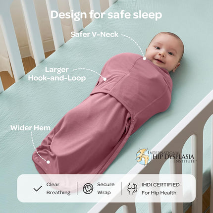 Newborn Swaddle with Quiet Fastener