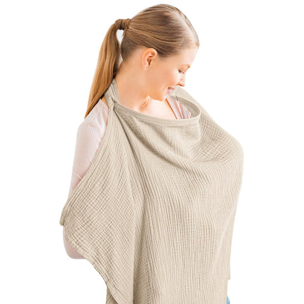 Muslin Nursing Cover in Summer Wheat