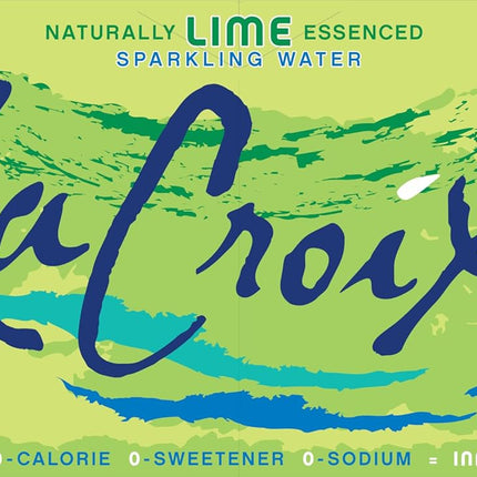 Lime Sparkling Water, 12 Fl Oz Cans, Pack of 8