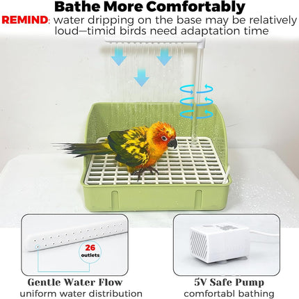 Automatic Parakeet Bird Bath with Pump