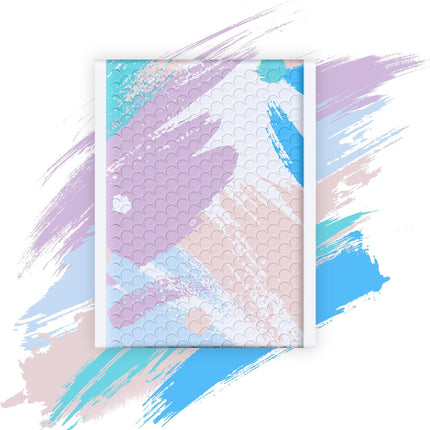 Watercolor Soft Pastel Bubble Mailers 6x10 Inch, 100 Pack
