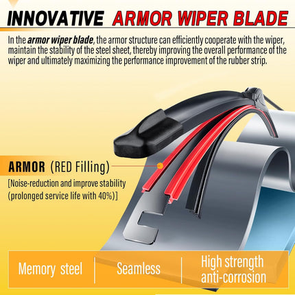 26" and 16" All-Season Windshield Wiper Blades, Pack of 2