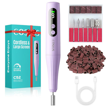 C52 Electric Cordless Nail Drill, Purple