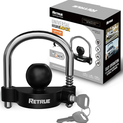 DriveForge ForjaRuta RETRUE Universal Coupler Lock Trailer Locks Ball Hitch Trailer Hitch Lock — Auto & Moto