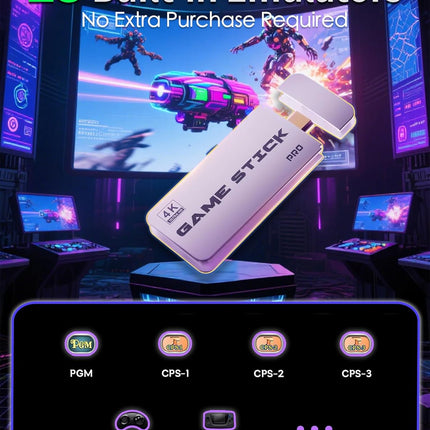 2027 Upgraded Retro Gaming Console Stick Pro - Natural White