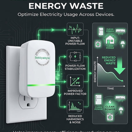 Electricity Saving Box Plug-In Surge Protector for Home Office