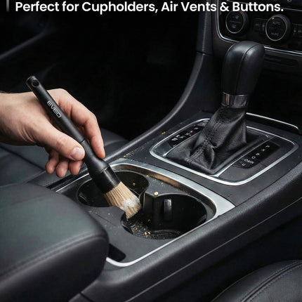 3-Pack Soft Boars Hair Car Interior Detailing Brush Set