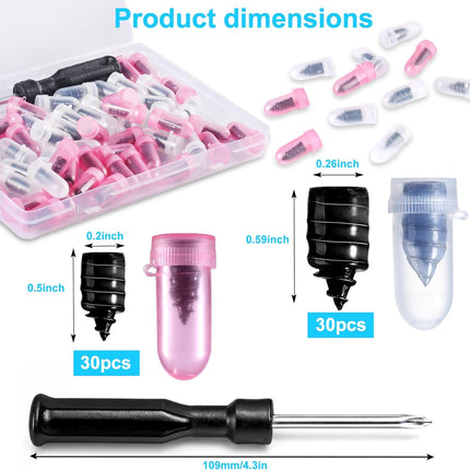 60 PCS Premium Tire Repair Rubber Nails Kit