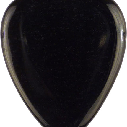 Black Obsidian Volcanic Glass Guitar or Bass Picks, 3.0 mm Ultra Heavy Gauge, 351 Shape, 3 Pack