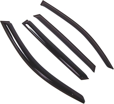 Dark Smoke 2-Piece Outside-Mount Window Visor Rain Guard for 2005-2010 Cobalt Coupe