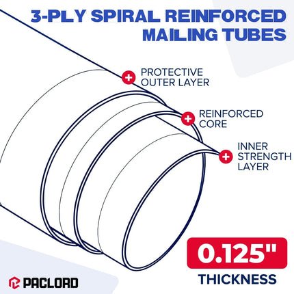 5 x 48 in Reinforced Kraft Paper Mailing Tube
