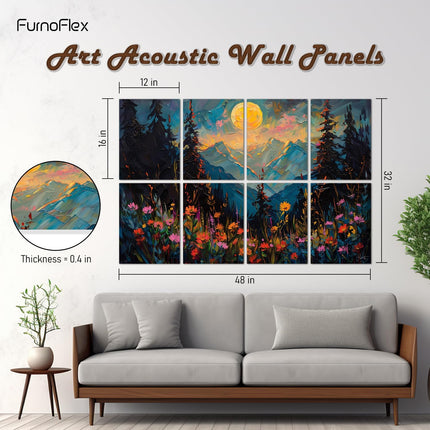 SourceToHome FuenteACasa FurnoFlexArt Acoustic Panels Tiles Decorative Room Sound Proof Foam — Home & Lifestyle