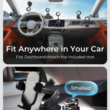 Magnetic Suction Car Phone Mount Kit