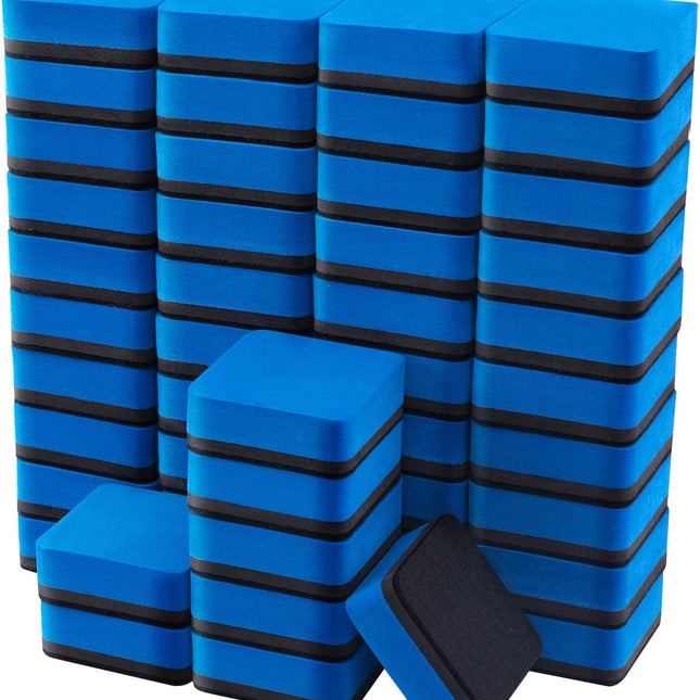 48 Pack Blue Magnetic Cube Dry Erase Erasers