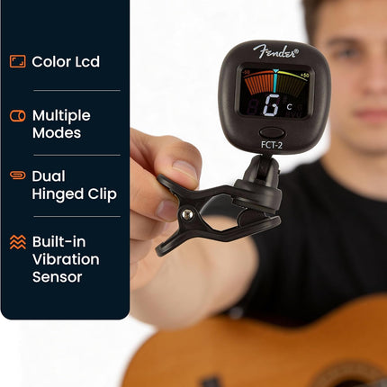 Professional Multi-Instrument Clip-On Tuner for Guitar, Bass, Ukulele, and Violin