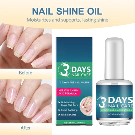 3 Days Nail Care Oil with Keratin for Dry, Weak, Fragile Nails, 1pc