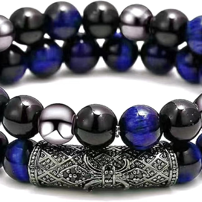 2-Piece Triple Protection Bead Bracelet Set